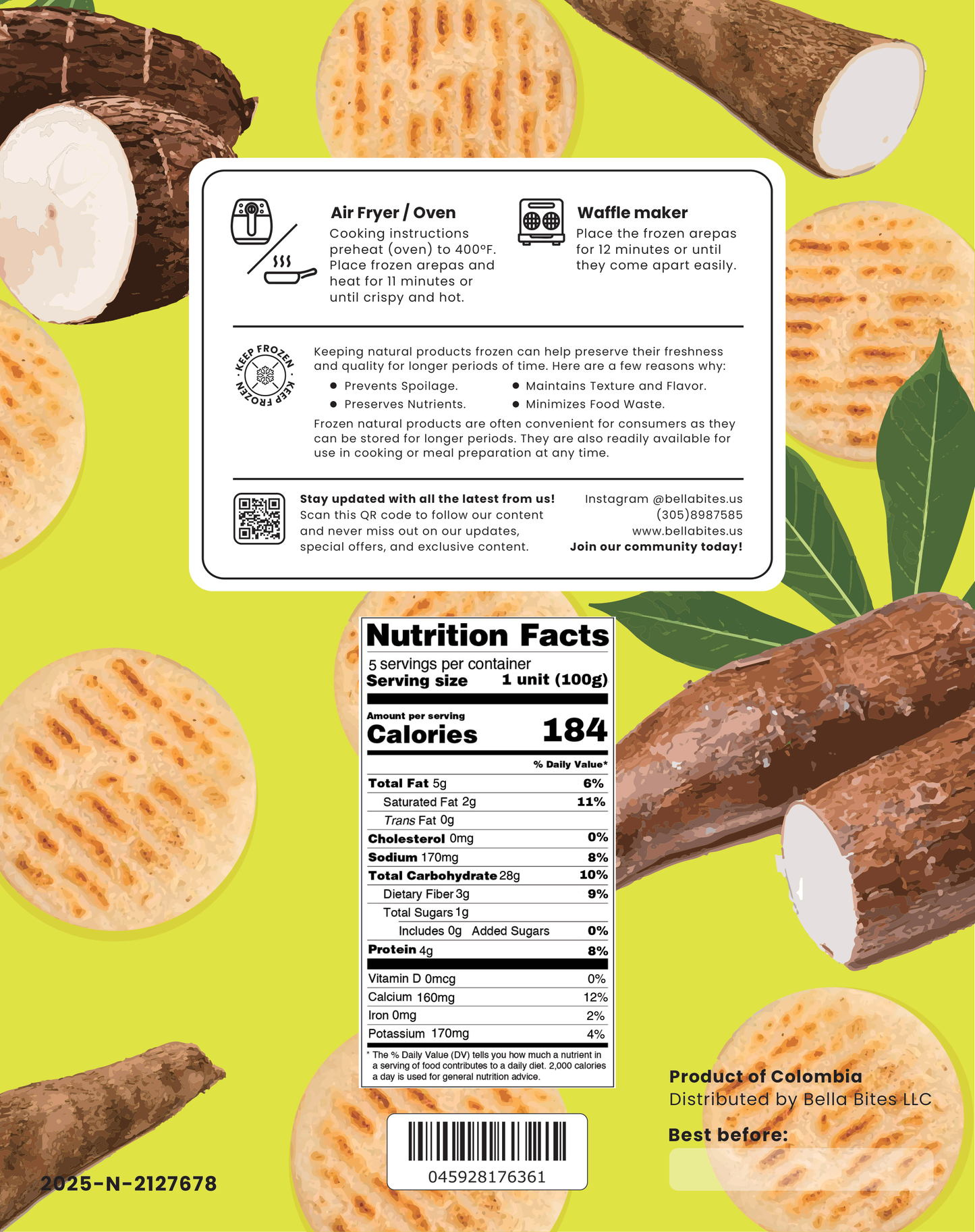 Arepas de Yuca CON QUESO